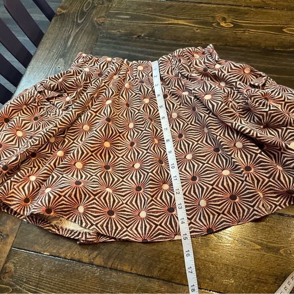 Free People Geometric Mini Skirt in Red and Cream pre loved condition - Picture 6 of 7